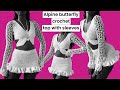 Alpine Butterfly Crochet Top With Sleeves Crochet Bell Sleeves 