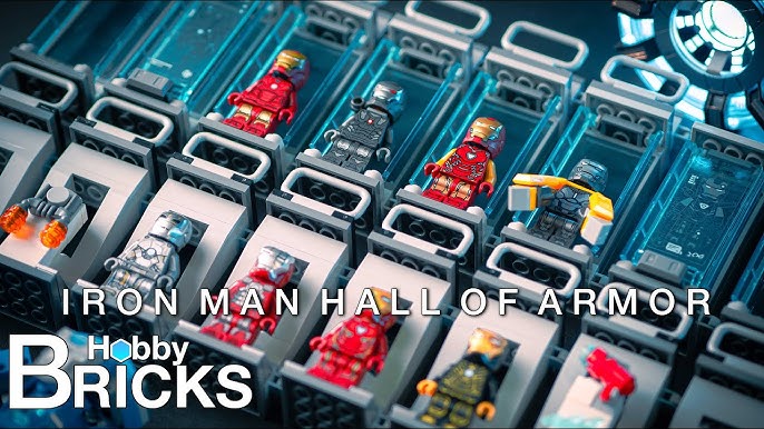 LEGO 76125 Super Heroes Marvel Avengers Iron Man Hall of Armor, Modular Lab  with 6 Marvel Universe Minifigures, Playset