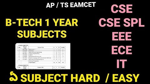 AP / TS EAMCET 2022 1st  YEAR SUBJECTS|CSE|CSE SPECIALISATION|ECE|EEE|IT|#apeamcet2022 #tseamcet2022