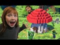 Dont get caught adley and dad build a mushroom house in minecraft to escape zombies and creepers