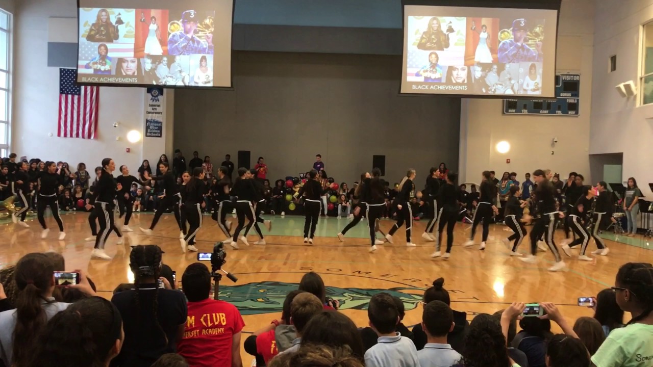 2017 Black History Pep Rally by Varsity Pantherettes - YouTube