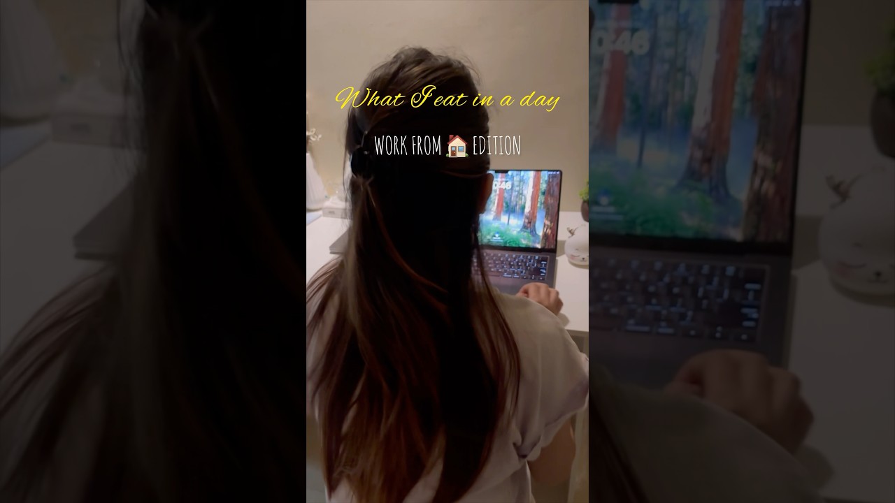 What I Eat in a Day Working From Home 👩‍💻 | Tech Girl WFH Routine 