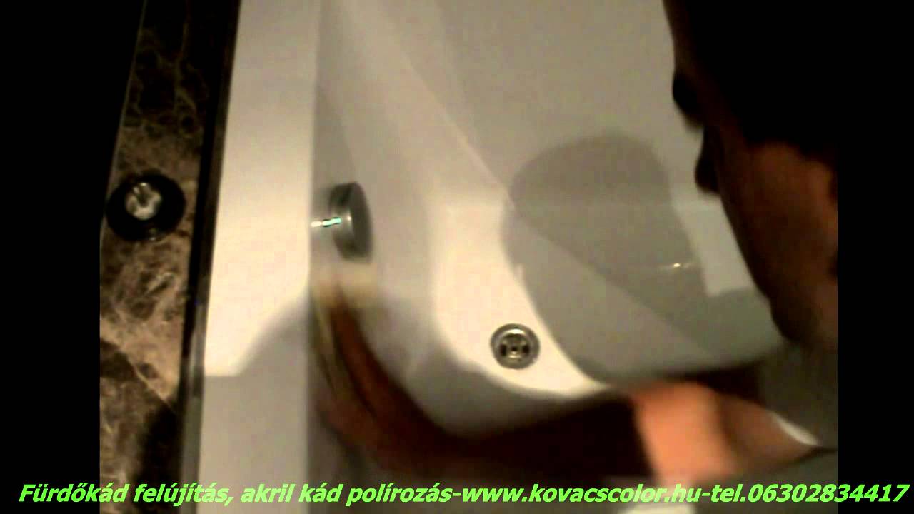 Kovacscolor akril kád polírozás, fürdőkád felújítás youtube