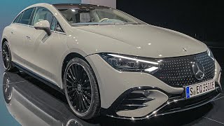 NEW Mercedes 2022 EQE! Full Electric E-CLASS! Interior Exterior Walkaround