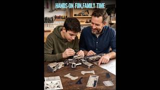 ROKR M416 3D Model Building Kit for Adults, Mechanical Wooden Puzzle | Mechanical Launcher, Tactical screenshot 3