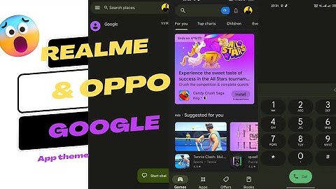 Realme and oppo google dialer & Messages theme colors