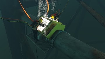 Offshore Platform Hyperbaric Welding | DCN Diving Micro-Habitats Animation | Offshore Animation