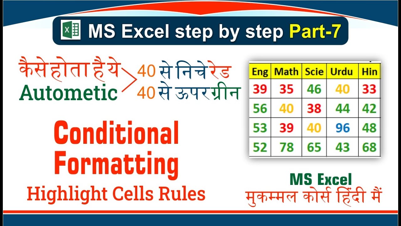 MS excel Conditional Formatting | How to use conditional Formatting in Excel | Advance Excel
