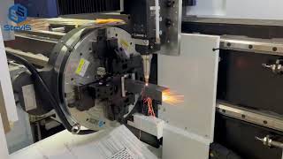 [SteviS Laser] High-speed automatic metal pipe laser cutting machine, ready to ship to India