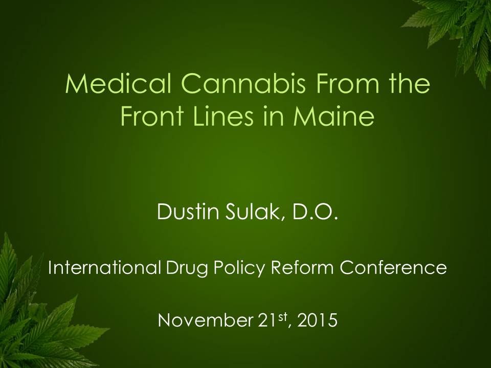 Dr. Dustin Sulak at the Drug Policy Alliance Reform Conference 2015