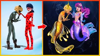 Miraculous Ladybug Glow Up Into Mermaid Princess  Miraculous Transformation | Fashion Wow