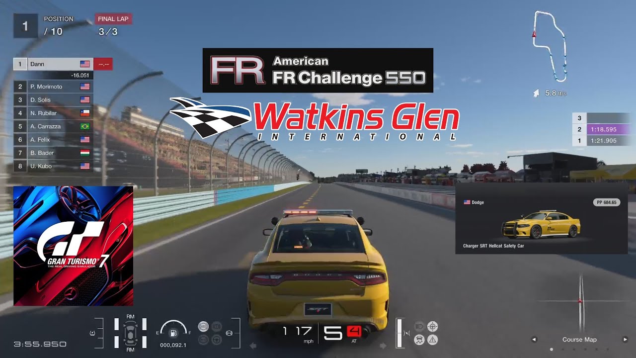GRAN TURISMO 7 FR550 Watkins Glen Dodge Charger SRT Hellcat YouTube