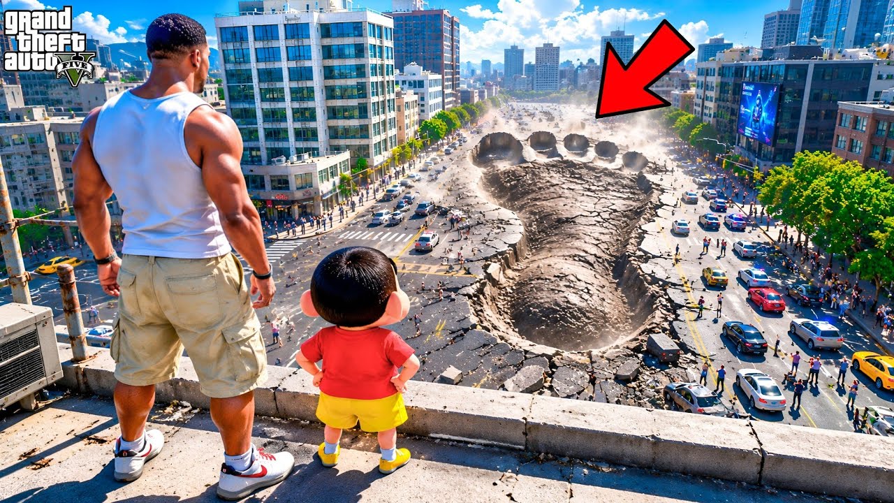 GTA 5 : Franklin & Shinchan Found A Biggest Mysterious Giant Footprint!😱 | GTA 5 Bangla Gameplay 
