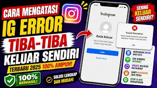 Cara mengatasi aplikasi Instagram tiba-tiba Keluar sendiri//IG force close
