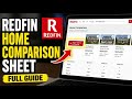 How to create a home comparison sheet with Redfin - Full Guide