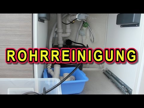 ABFLUSS VERSTOPFT. ROHR SPÜLEN MIT ROHRREINIGUNGSSCHLAUCH UND KÄRCHER, Rohrreinigung