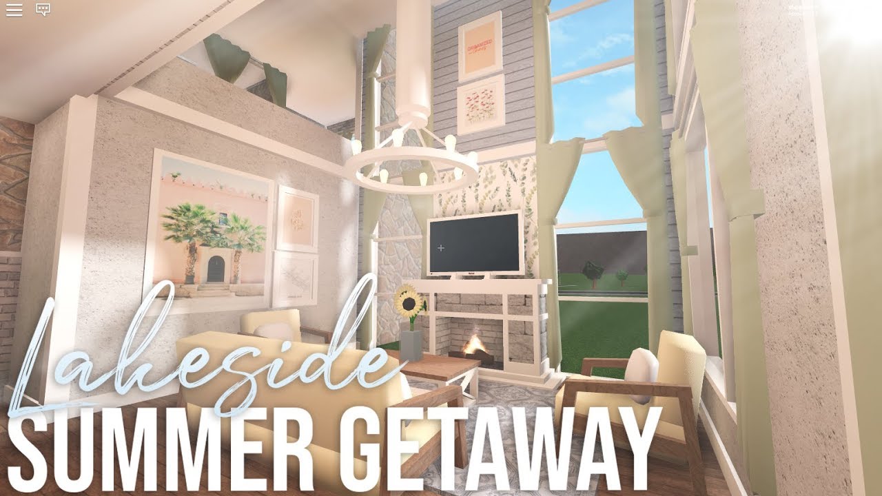 Bloxburg | Lakeside summer getaway 94K | House build - YouTube