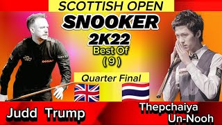 Scottish Open Snooker 2022 | Judd Trump Vs Thepchaiya Un-Nooh | Quarter Final | Full Match |