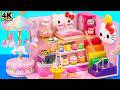 How To Make Luxury Hello Kitty Dessert Villa with Unicorn Carousel &amp; Pink Bedroom 💖 DIY Mini House
