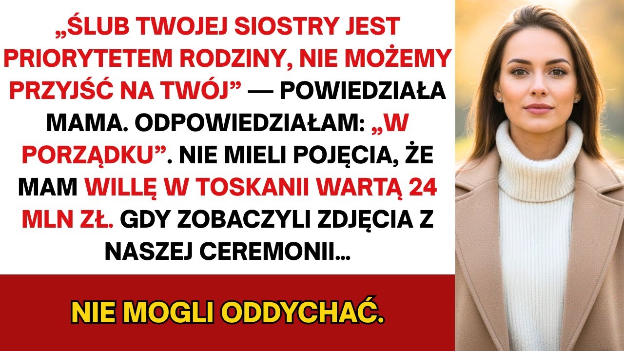 Rodzice wybrali ślub siostry, nie mój! — więc pobrałam się w willi za 24 mln zł w Toskanii. Potem...
