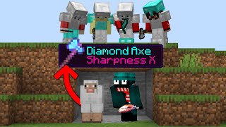 Minecraft Manhunt But Shearing Drops OP Items