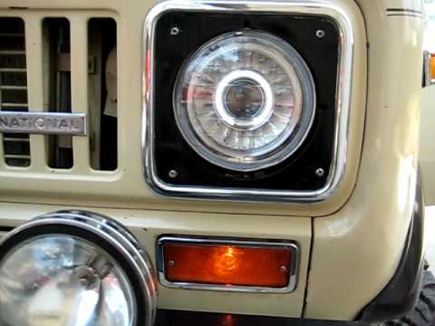 79 IH Scout 2 HID 6024 Headlight Demo - YouTube international scout wiring harness fuse box 