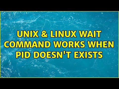 Unix & Linux: Wait command works when pid doesn't exists