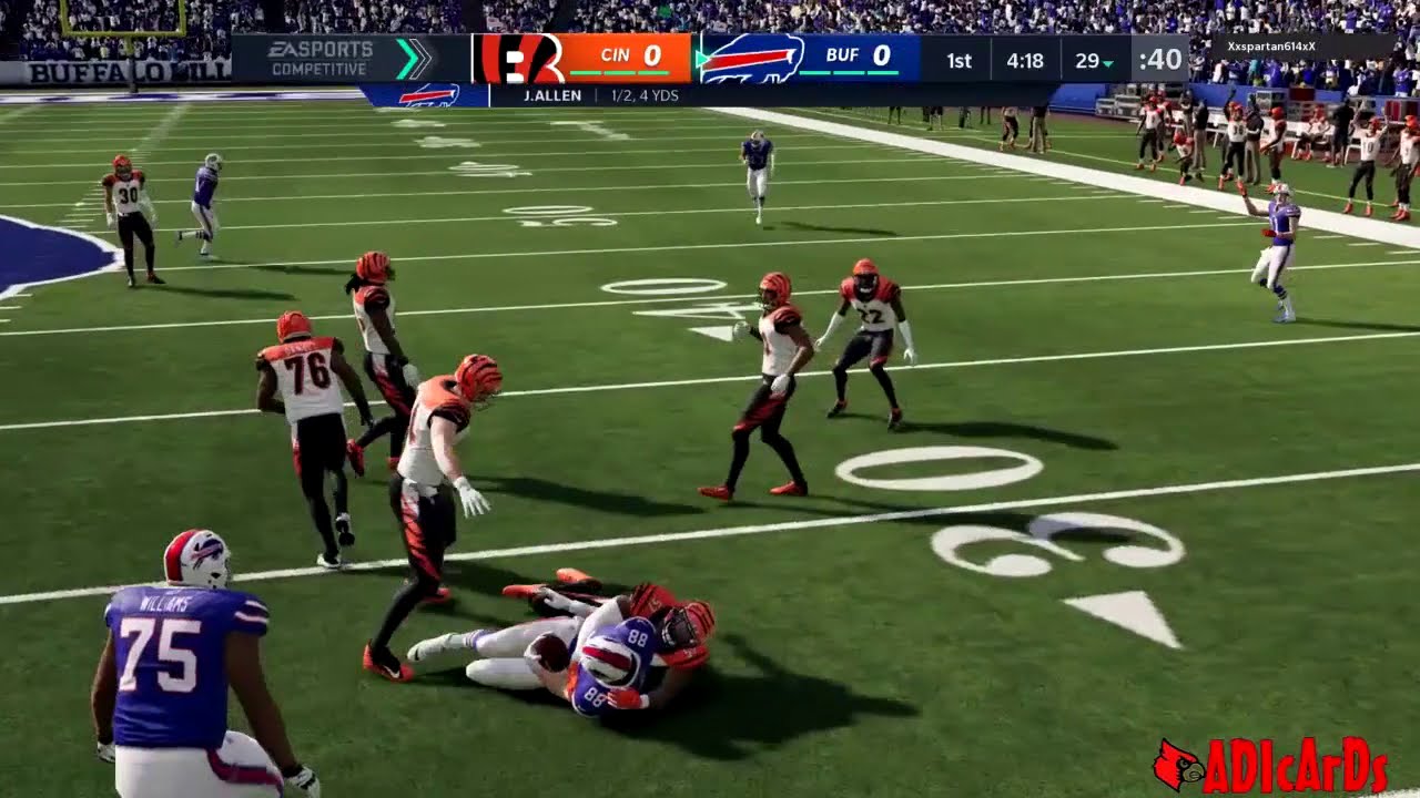 Adicards Madden 21 | End of half defense SUCKS | Bad reads on offense | Bengals vs. Bills
