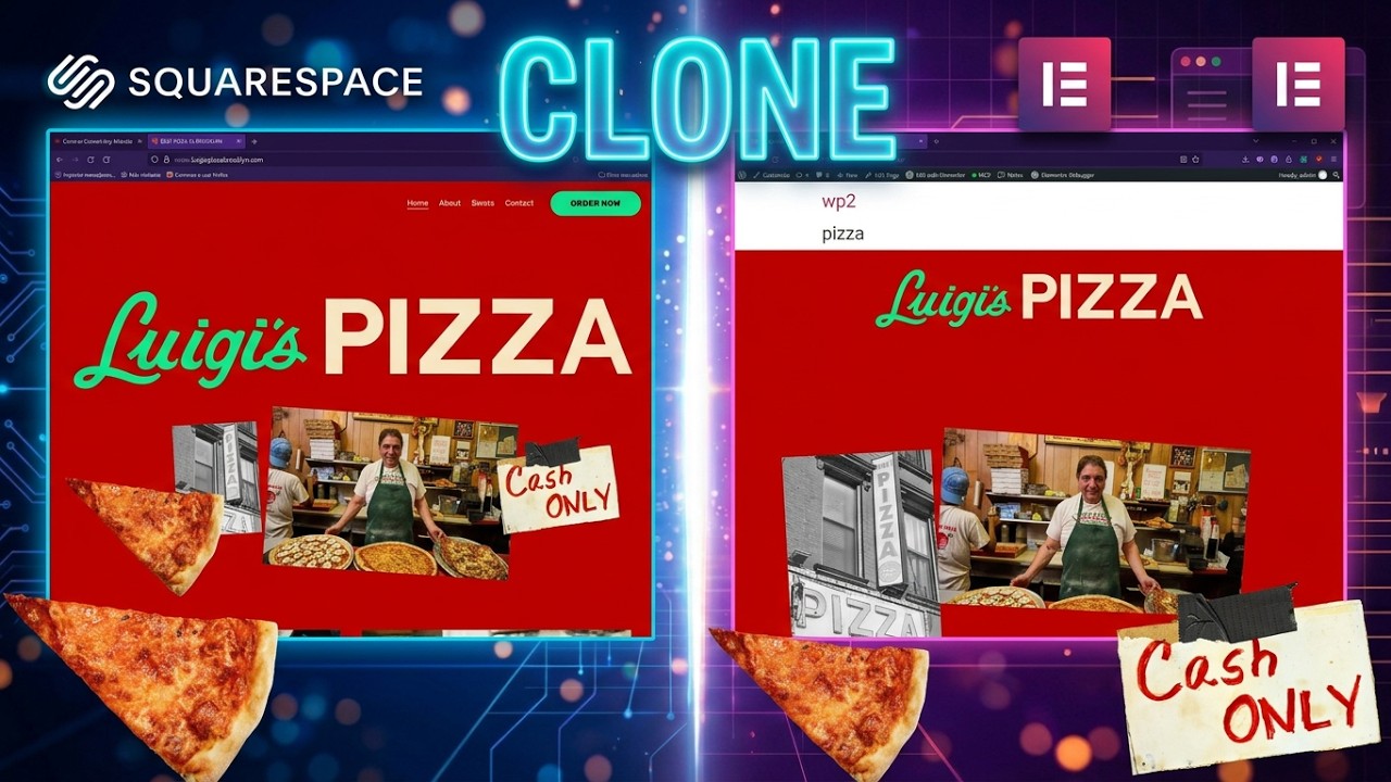 Video: a Squarespace website converted to Elementor step by step