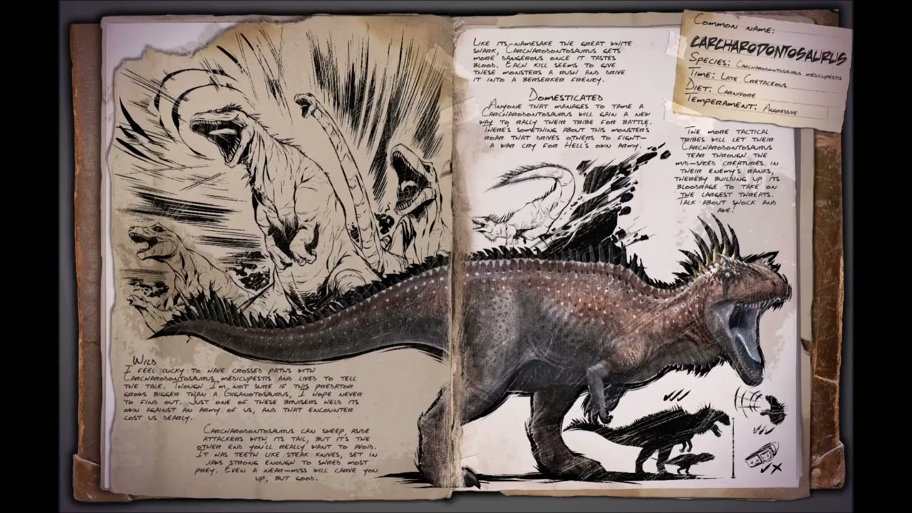 Ark Survival Evolved (Carcharodontosaurus Sound Effects)