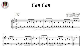 Can Can - Jacques Offenbach, Piano Sheet Music, Piano Tutorial