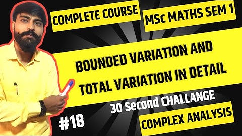 Bounded variation and Total variation definition | Msc maths 1st sem complex analysis #mscmath
