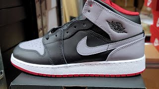 Air Jordan 1 Mid Gym Red Black Toe (GS)