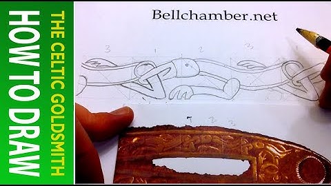 How to Draw Celtic Animals 2 - Wolf 6th century Saxon Sword Hilt 2of5