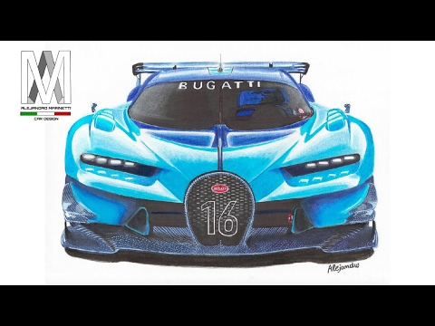 Bugatti Chiron Vision GT-Time Lapse drawing - YouTube