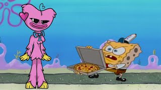 Kissy Missy trying to get a pizza from Spongebob // Pizza of Spongebob