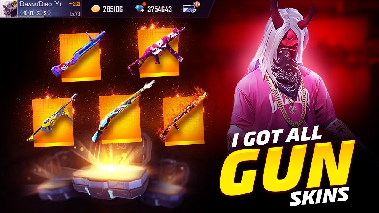 I Got So Many Permanent Gun Skins From Crates Opening  The Luckiest Player  Ever - Garena Free Fire 