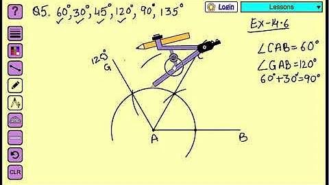 Construct 90° and 135° angle using compass and ruler