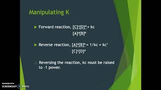 Manipulating K