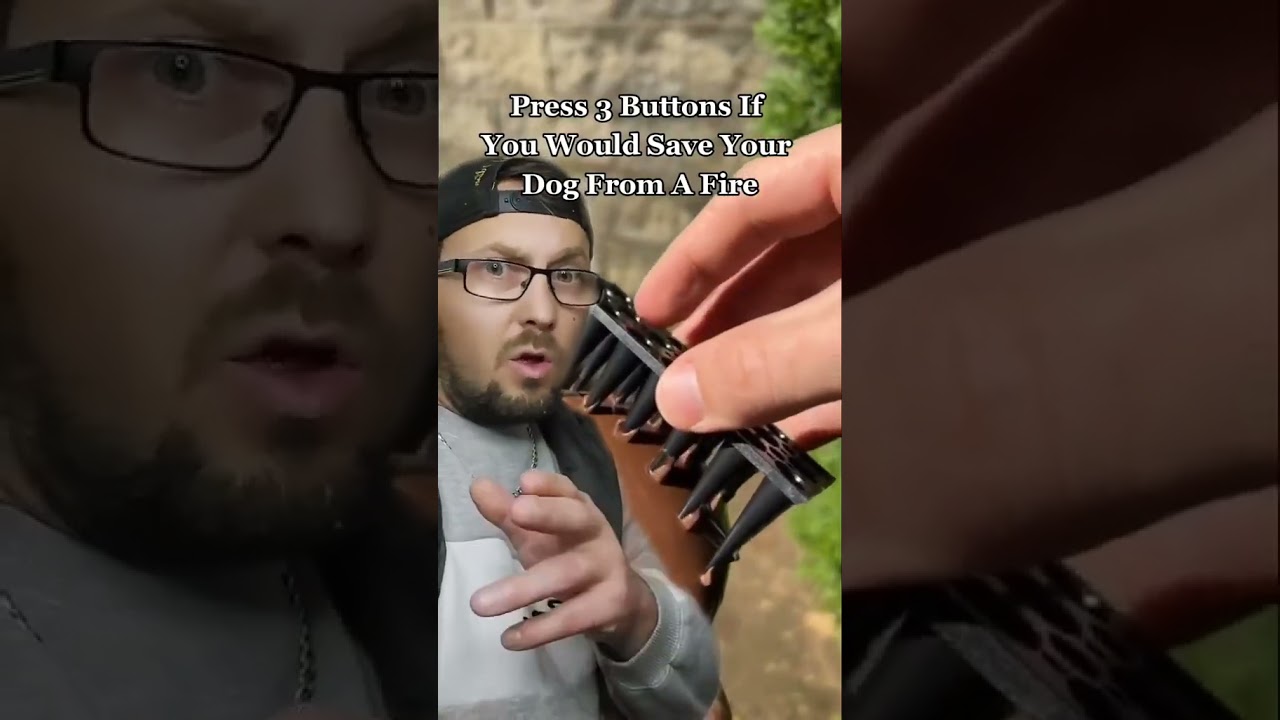 Press three buttons if you would save your dog from a fire