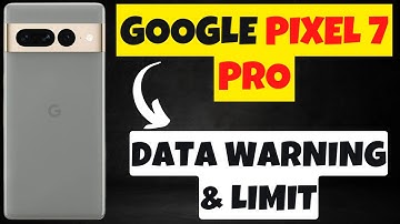How To Set Up Mobile Data Usage Warning and Limit On Google Pixel 7 Pro