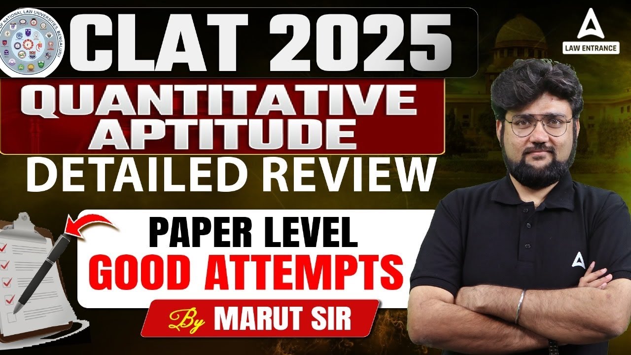 CLAT 2025 : Quantitative Aptitude Paper Detailed Analysis 📝🔥 - YouTube