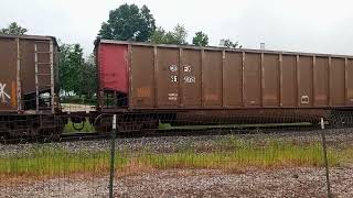 BNSF 6093 Lead Line Coal Train and DPU Alright at Callao MO .