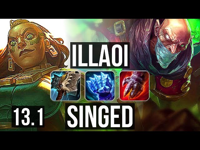 SINGED vs ILLAOI (TOP), Rank 4 Singed, 6/0/1, Dominating, EUW Grandmaster