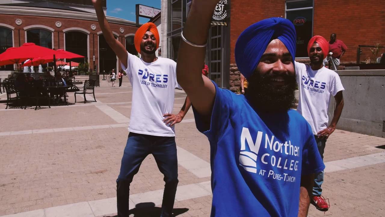 Pures College International Students Bhangra Flashmob - Brampton