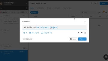 How to create a task in TimeHero