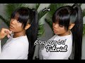 Easy Bang Ponytail Install x USING A CLOSURE SIS!?