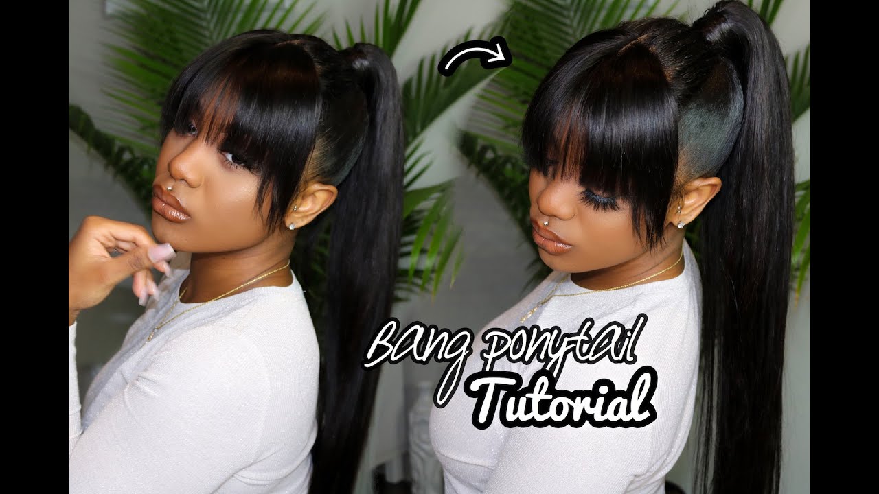 Ponytail & Bangs #ArlingtonStylist #ComeGetShayedAndSlayed (817)714-8362  Booking done… | Hair ponytail styles, Black hair updo hairstyles, Weave ponytail  hairstyles