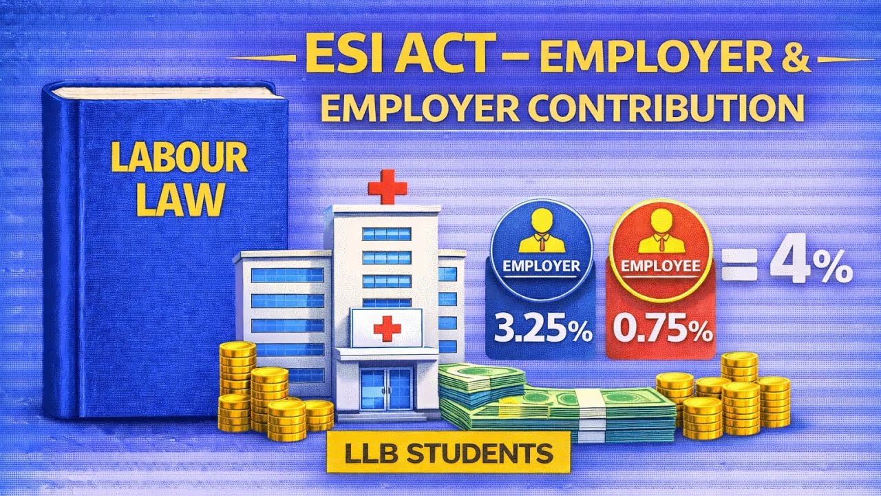 Employees’ State Insurance Act, 1948 | Employee & Employer Contribution | Labour Law | LLB Students