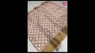 Party Ware Organza Thread Work Saree